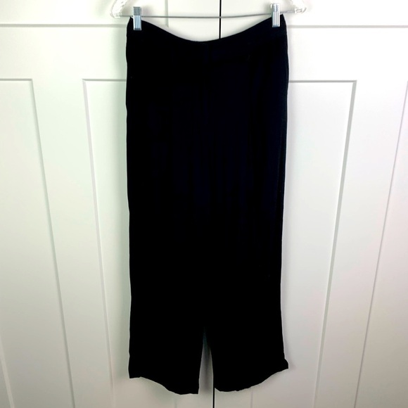 & Other Stories Size 4 Black Wide Leg Dress Pants Viscose Flowy - Picture 1 of 6